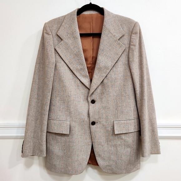 Yves Saint Laurent vintage tweed 3 piece suit / jacket vest & pants matching set - Picture 2 of 16